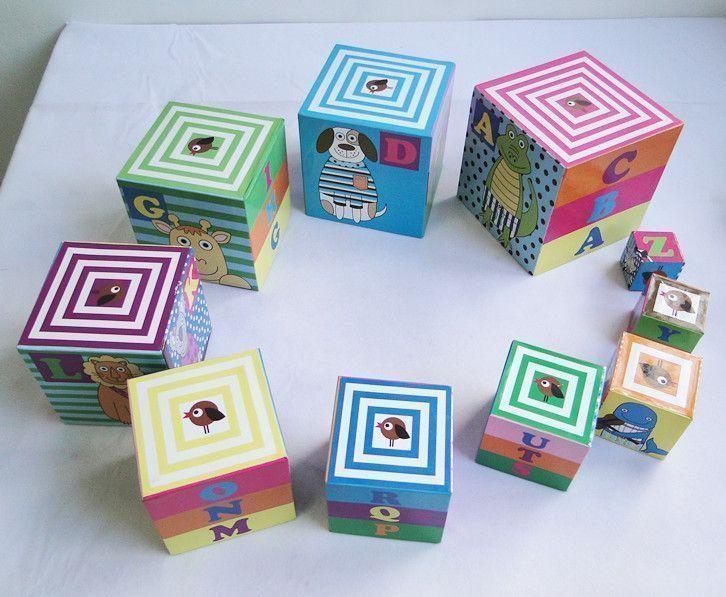 Colourful toy boxes