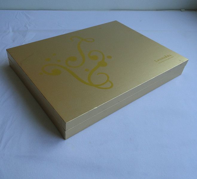 Golden chocolate boxes