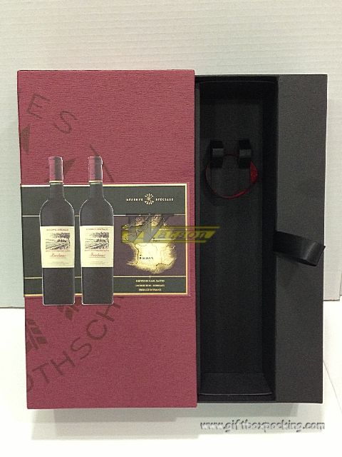 Custom Design Unique 2 Bottle Paper Wine Boxes