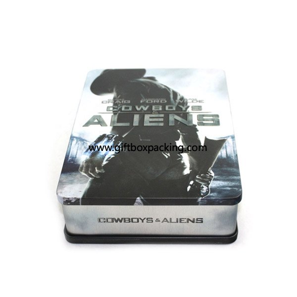 rectangular double cover DVD tins for children gift box